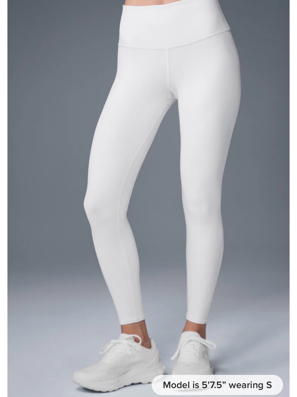 ALO Yoga White High-Waist Performance Leggings